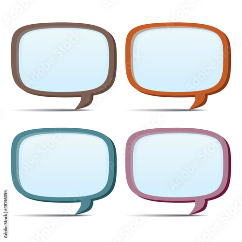 Illustration: Set of speech bubbles. Set of speech bubbles.