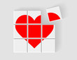 heart consists of children's blocks