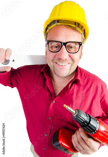 Photo: freundlicher bauarbeiter freundlicher bauarbeiter