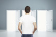 guy and doors