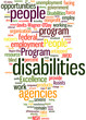 Excellence Program Assists People With Disabilities Concept