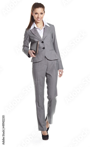 Photo: business woman, isolated on white background business woman, isolated on white background