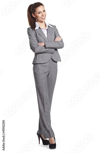 Photo: business woman, isolated on white background business woman, isolated on white background