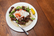Photo: Gyro plate on wooden table Gyro plate on wooden table