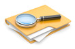 folders search icon - folders under the magnifier.
