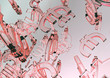 Illustration: Euro Currency background - red - Euro Currency background - red -