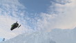 Snowmobile action and tricks