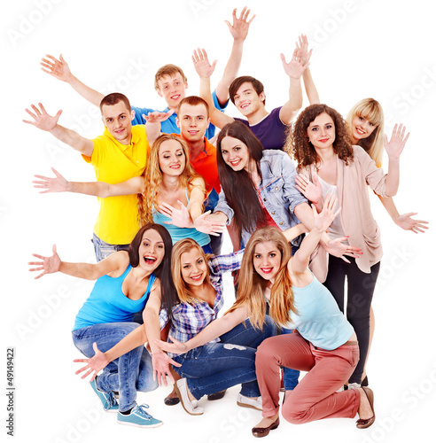 Photo: Group sport fan cheer for. Group sport fan cheer for.