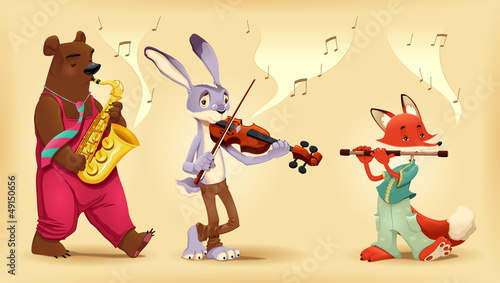 Vector: Musician animals. Musician animals.