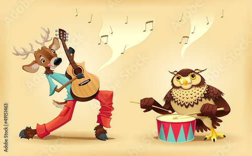 Vector: Musicians animals. Musicians animals.