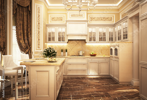 Illustration: Golden kitchen Golden kitchen