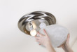 Preparing to Replace Light Bulb