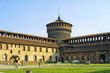Tower of Sforzesco Castle in Milan, Italy