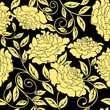 Floral seamless in abstract style