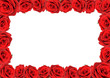 Frame of red roses