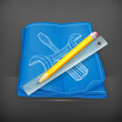 Technical drawing icon