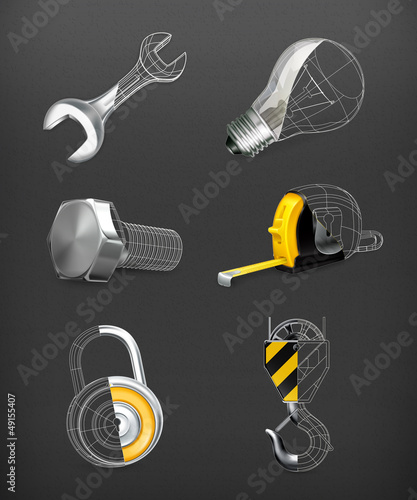 Vector: Tools set Tools set