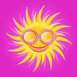 Shiny Yellow Sun with Smile