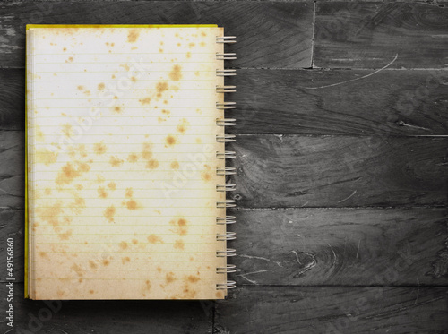 Photo: Book blank on old wood Book blank on old wood
