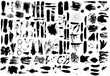 Brush strokes and Paint Splatters Vector set