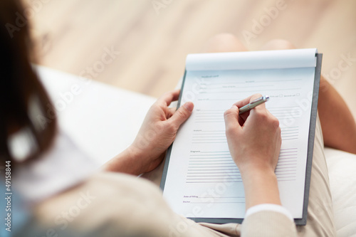 Photo: Medical record Medical record