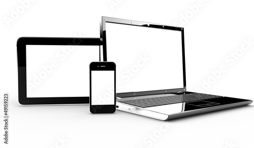 Illustration: Pc, tablet and phone Pc, tablet and phone