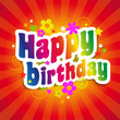 Happy birthday (fond orange)