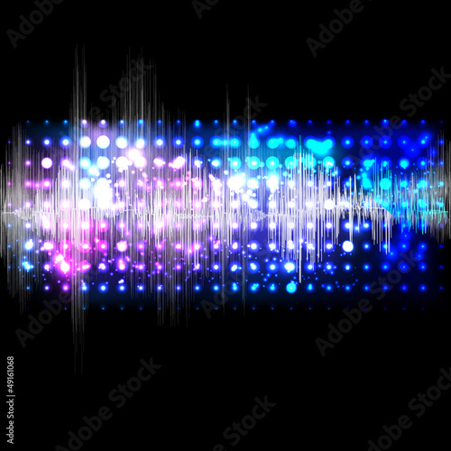 Vector: music equalizer wave music equalizer wave