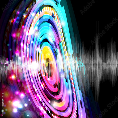 Vector: music equalizer wave music equalizer wave