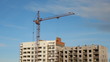 Lifting construction crane. construction site 