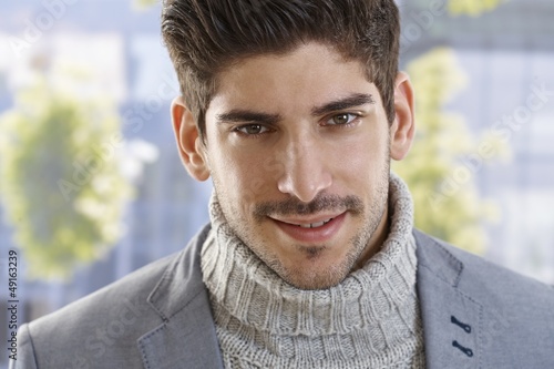 Photo: Closeup portrait of happy man Closeup portrait of happy man