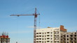 Lifting construction crane. construction site 