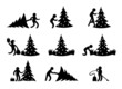 Step-by-step celebration of the New Year and Christmas