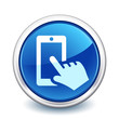 button blue smartphone