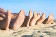 Foto: Feet relax at beach Feet relax at beach
