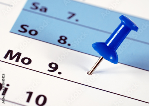 Photo: Kalender mit Pin Kalender mit Pin