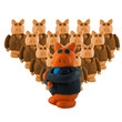 buinessman leader with team orange