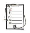 clipboard with stethoscope