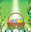 Easter basket and Sunlight