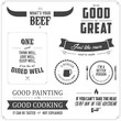 Set of restaurant menu typographic design elements