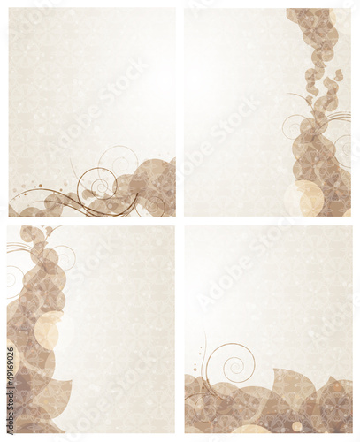 Vector: Beige backgrounds with petals pattern Beige backgrounds with petals pattern