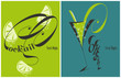 Mojito - fresh cocktail with lime and mint. Vector illustration.