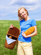 Photo: woman with a basket woman with a basket