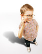 Pretty curios boy portrait