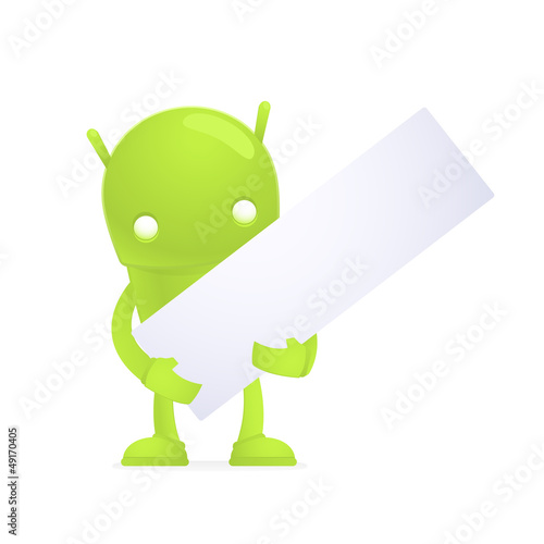 Vector: funny cartoon android funny cartoon android