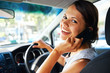 driving businesswoman