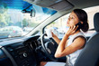 coffee driving woman