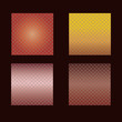 Set pattern astratti in diversi colori caldi.
