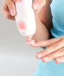Photo: woman polishing her fingernails by polish nail machine woman polishing her fingernails by polish nail machine