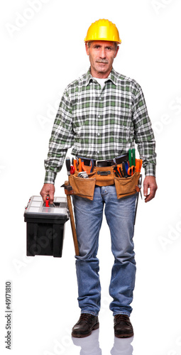 Photo: handyman with toolsbox handyman with toolsbox
